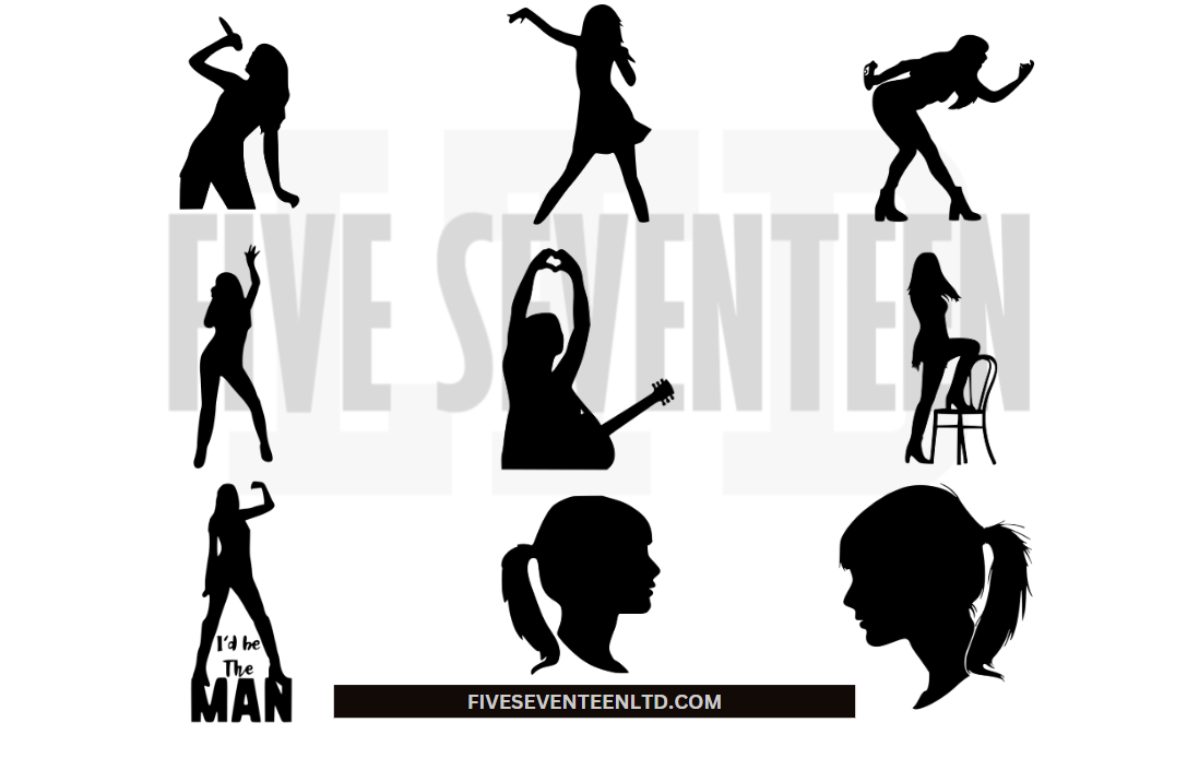 Taylor Swift Design Collection | Taylor Swift Silhouette Bundle | 09 Designs