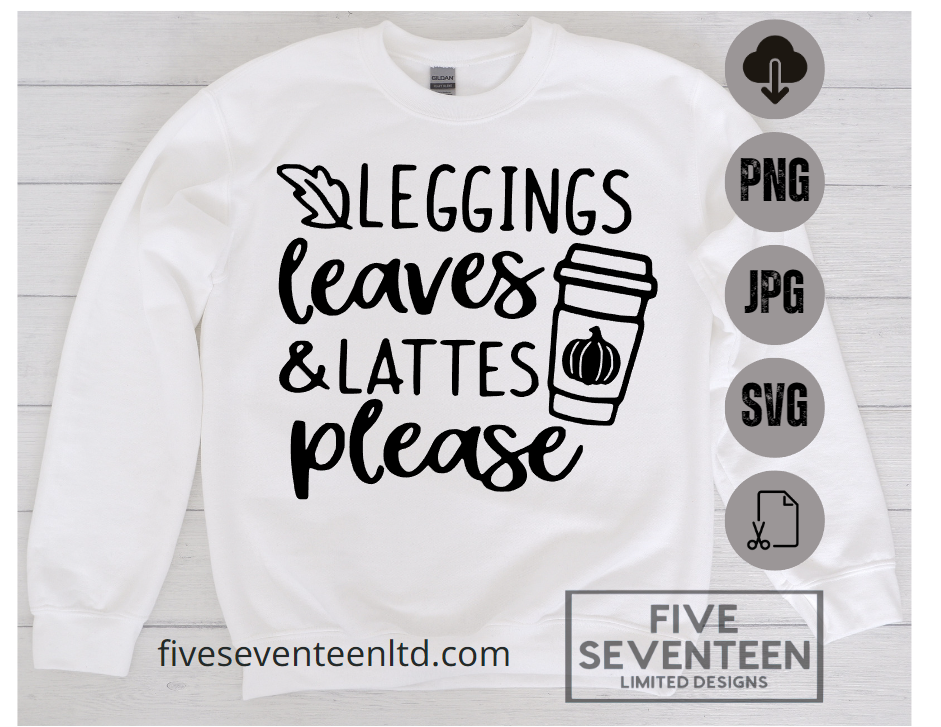 Fall & Winter Design Collection | Fall Design Collection | Leggings, Leaves, & Lattes Please