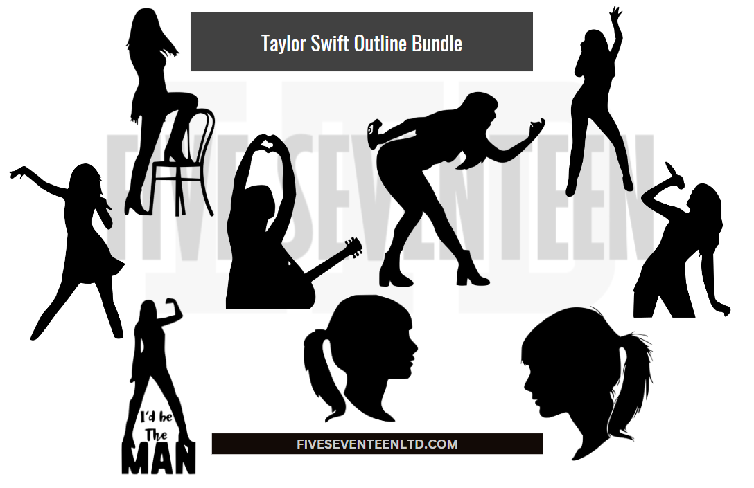 Taylor Swift Design Collection | Taylor Swift Silhouette Bundle | 09 Designs