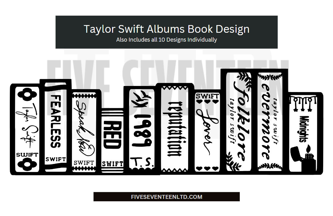 Taylor Swift Design Collection | Taylor Swift Album Books | 10 Designs | Original