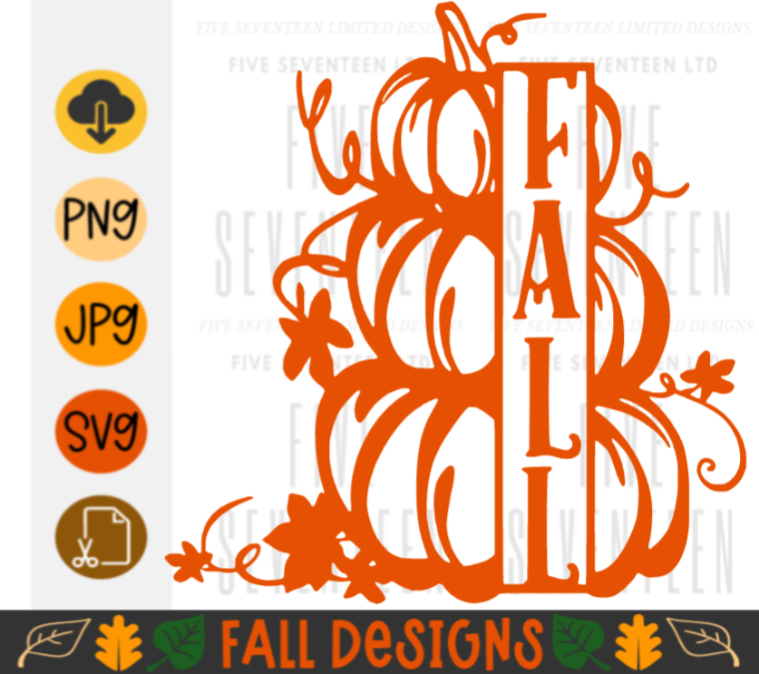 Fall & Winter Design Collection | Fall Design Collection | Fall Pumpkins | Stacked Pumpkin Signage