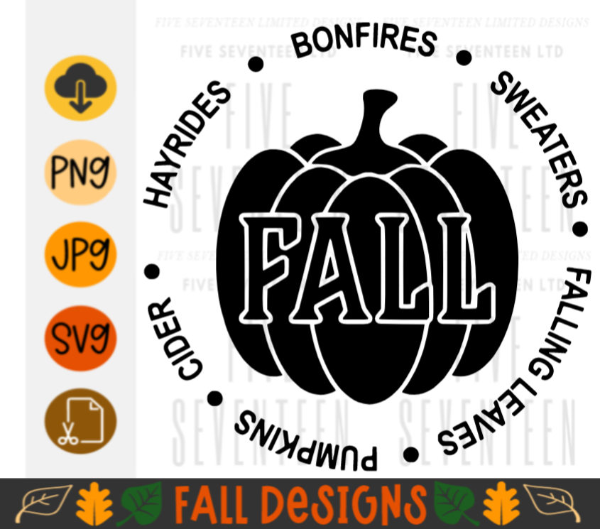 Fall & Winter Design Collection | Fall Design Collection | Bonfires, Sweaters, Falling Leaves, Pumpkins, Cider, Hayrides | Pumpkin