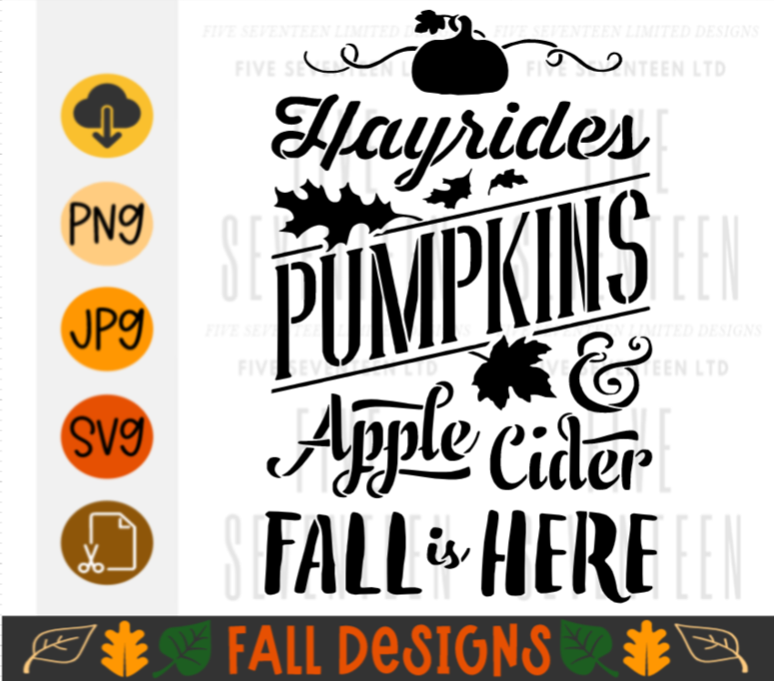 Fall & Winter Design Collection | Fall Design Collection | Hay Rides, Pumpkins, & Apple Cider | Fall is Here