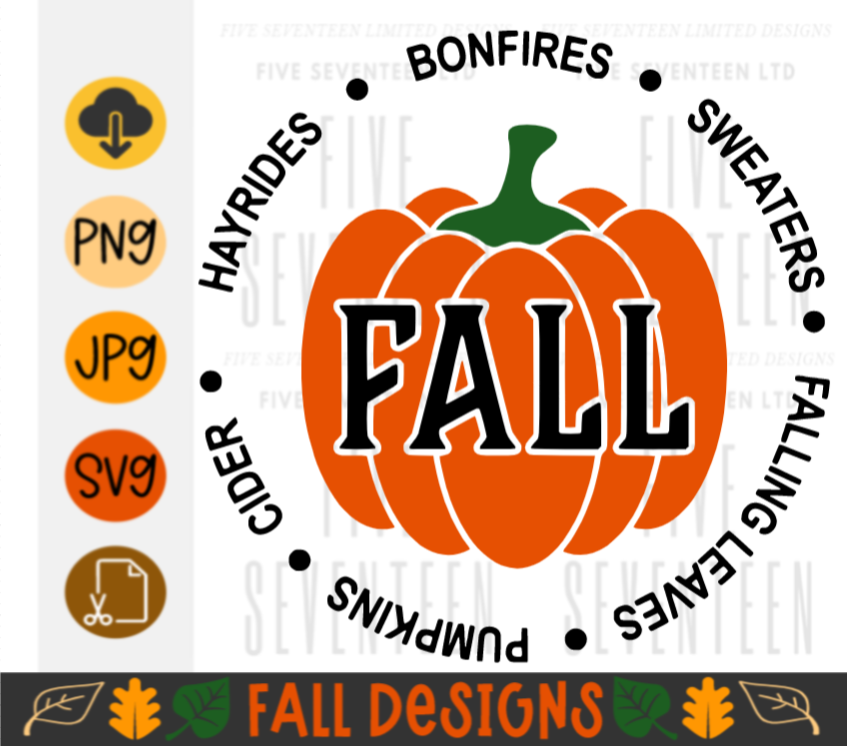 Fall & Winter Design Collection | Fall Design Collection | Bonfires, Sweaters, Falling Leaves, Pumpkins, Cider, Hayrides | Pumpkin