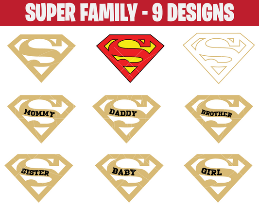 Bundle Design Collection | Super Family Design Bundle | 09 Designs | Matchy Matchy