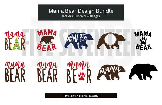 Bundle Design Collection | Bear Family Customizable Bundle | 10 Designs | Family Designs