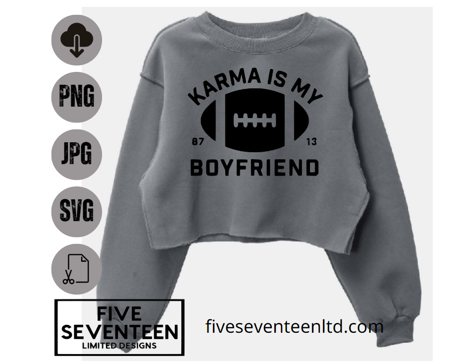 Taylor Swift & Travis Kelce Design Collection | Karma is My Boyfriend | 87 | 13 | NFL Football