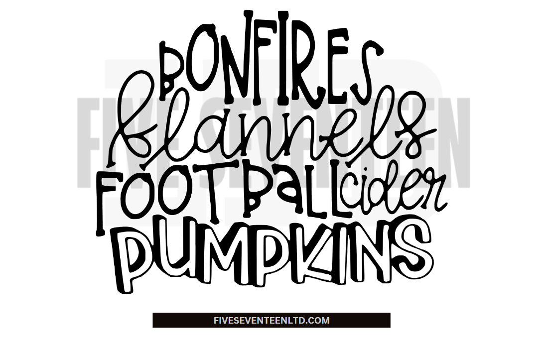 Fall & Winter Design Collection | Fall Design Collection | Bonfires, Flannels, Football, Cider, Pumpkins