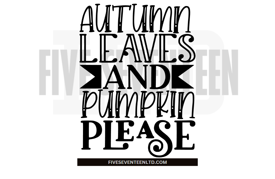 Fall & Winter Design Collection | Fall Design Collection | Autumn Leaves and Pumpkin Please