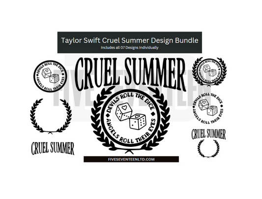 Taylor Swift Design Collection | Cruel Summer Bundle | 07 Designs | Midnights Album