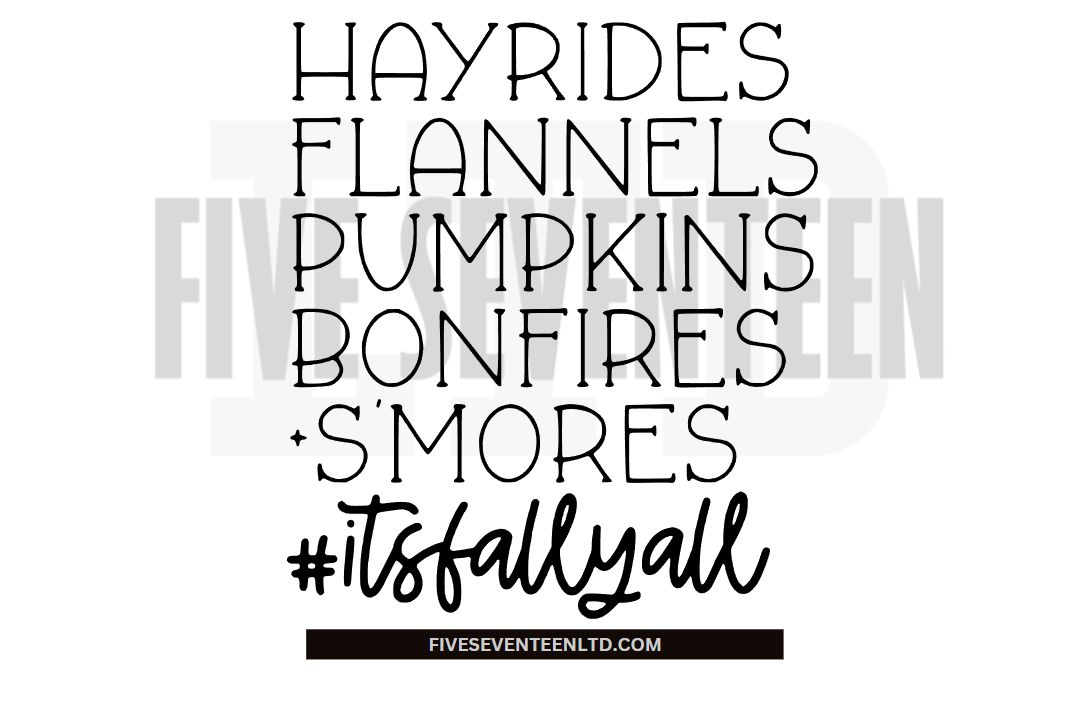 Fall & Winter Design Collection | Fall Design Collection | Hayrides, Flannels, Pumpkins, Bonfires, S'mores | #ItsFallYall