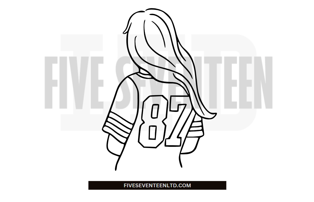 Taylor Swift & Travis Kelce Design Collection | Taylor Swift Outline | Football | 87