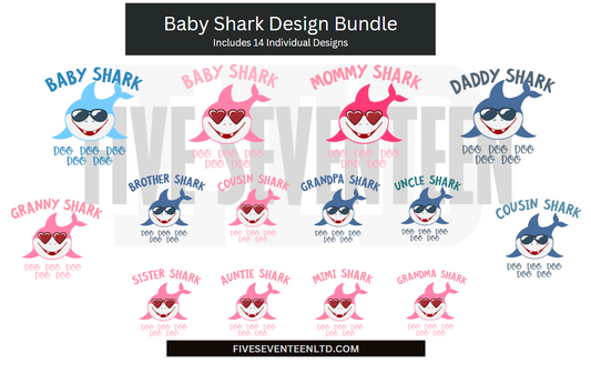 Bundle Design Collection | Shark Family Bundle| Baby Shark Do Do Do Do Do | 14 Designs | Matchy Matchy