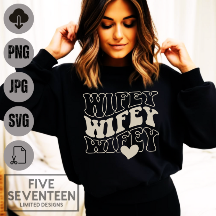 Marriage Design Collection | Wavy text | Wifey