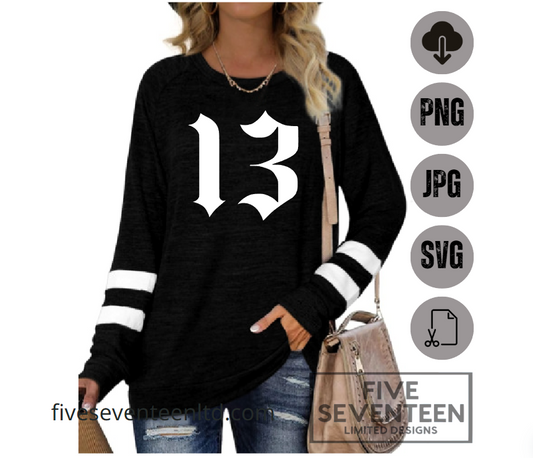 Taylor Swift Design Collection | Taylor Swift Lucky Number Thirteen | 13 | Reputation Album