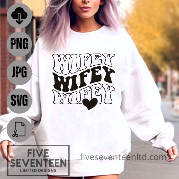 Marriage Design Collection | Wavy text | Wifey