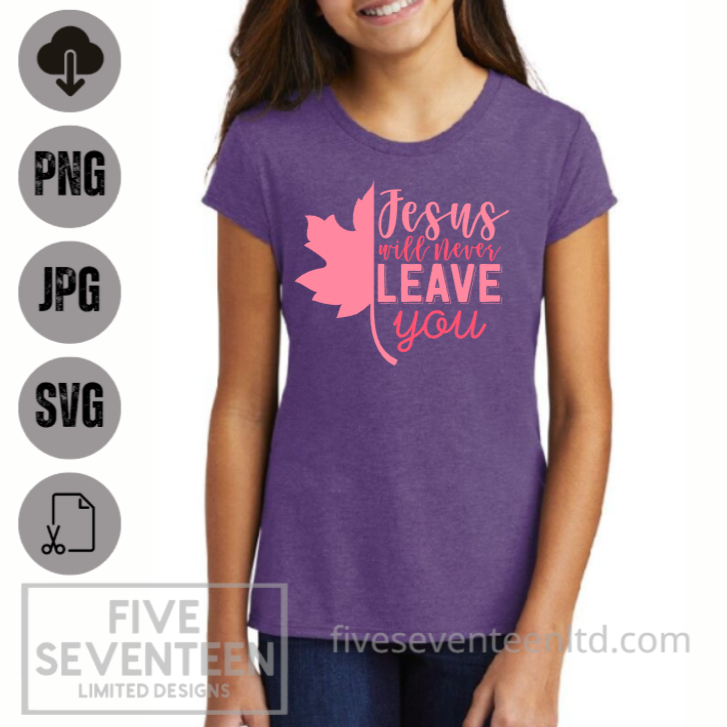 Religious Design Collection | Jesus will never leave you