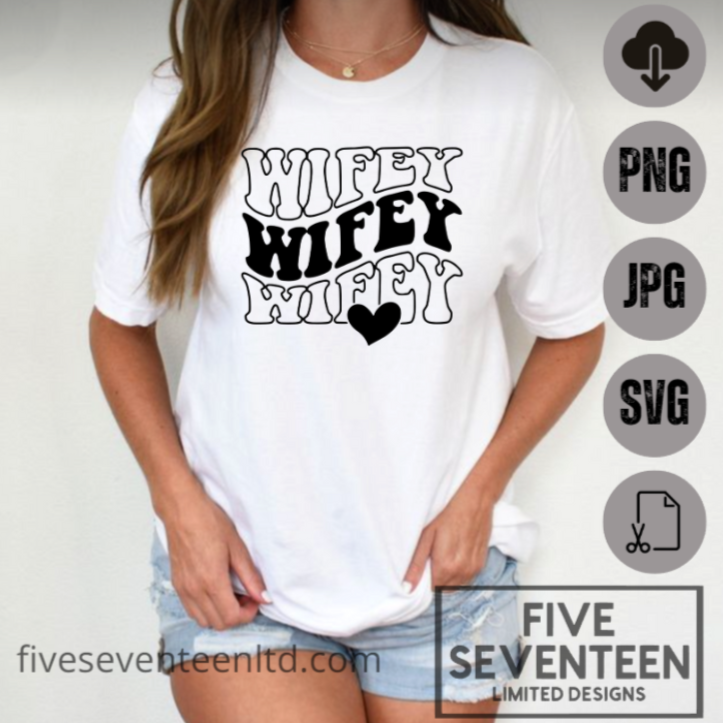 Marriage Design Collection | Wavy text | Wifey