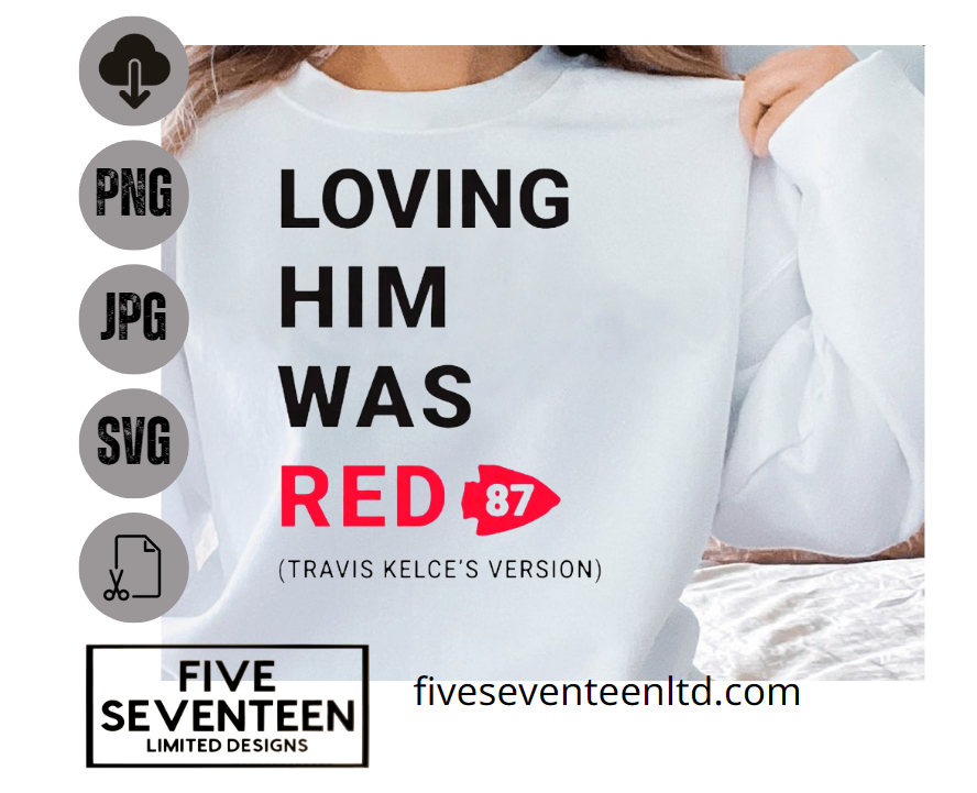 Taylor Swift & Travis Kelce Design Collection | Loving him was Red | 87 | NFL Football