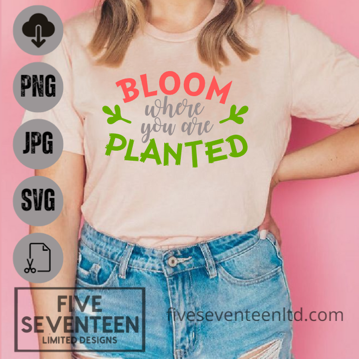 Motivational Design Collection | Bloom where you are planted