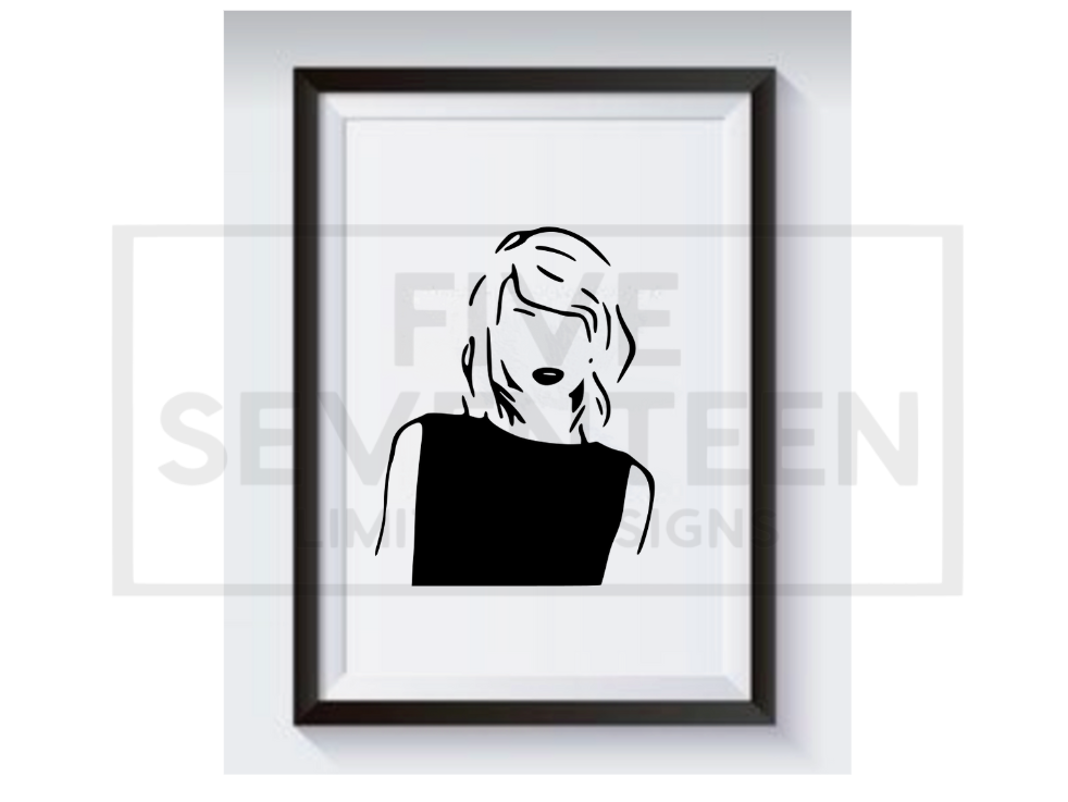 Taylor Swift Design Collection | Taylor Swift Headshot Outline