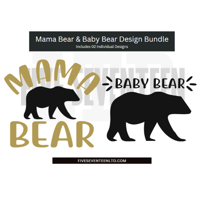 Matchy Matchy Design Collection | Mama Bear & Baby Bear | 02 Designs